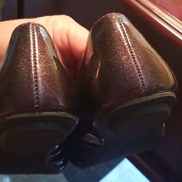 Sparkle & Tux Ladies Purple Flats Shoes 5/6 M - Picture 4 of 5